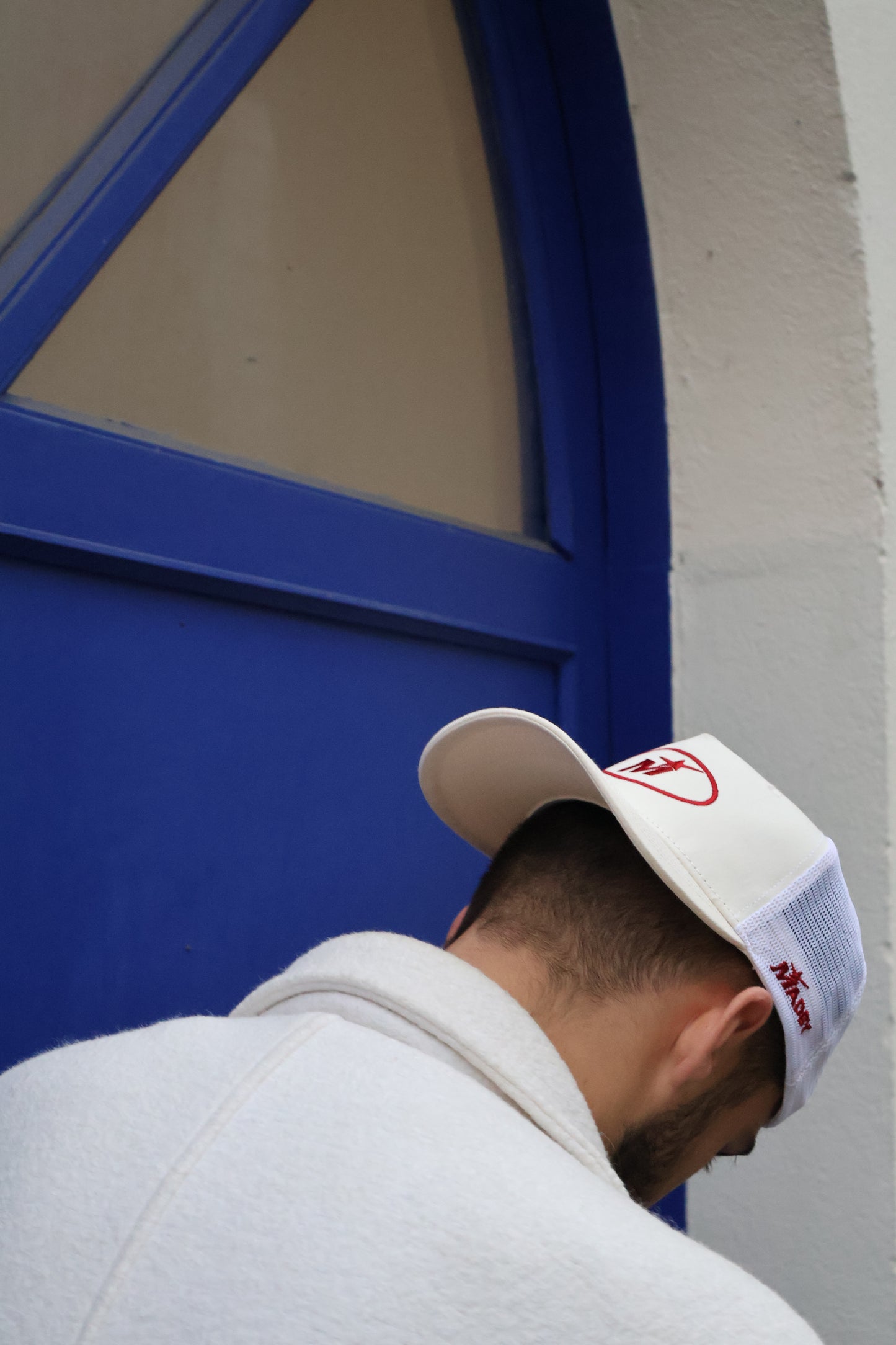 Cream trucker cap
