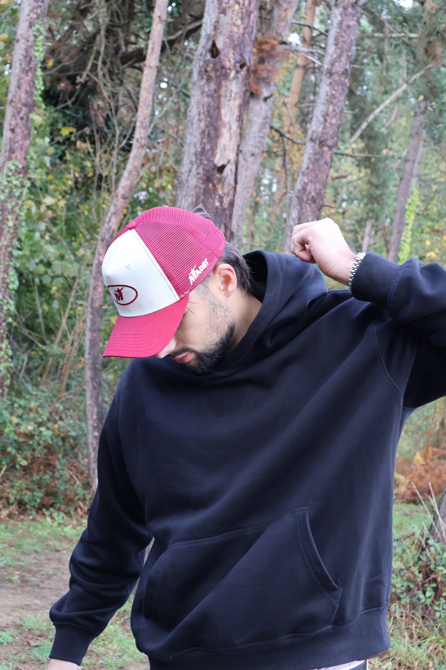 Casquette trucker bordeaux