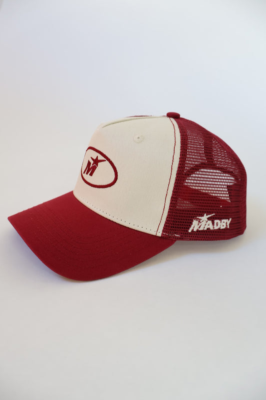 Casquette trucker bordeaux